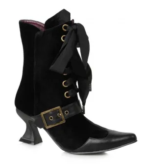 Black - Velvet 3" Witch Bootie - Size