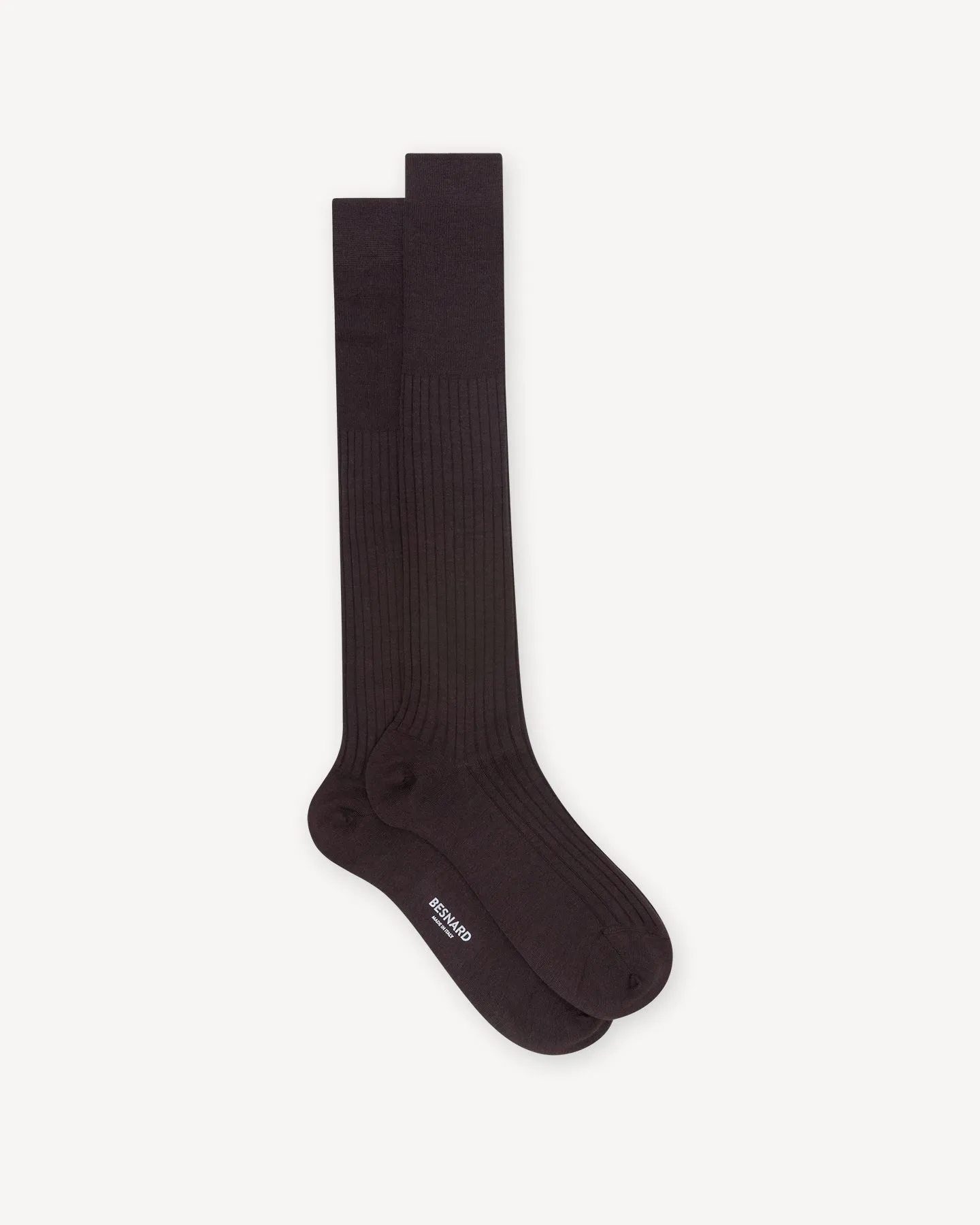 Brown Wool Knee High Socks