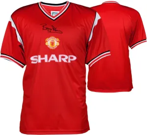 Bryan Robson Signed Autographed Manchester United Soccer Jersey (Fanatics COA)