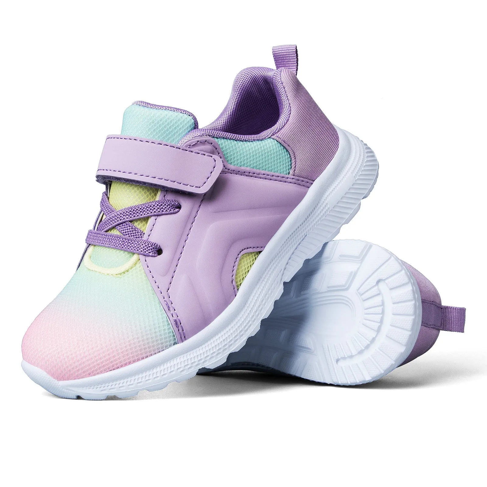Colorful Lace-Up Velcro Tennis Sneakers
