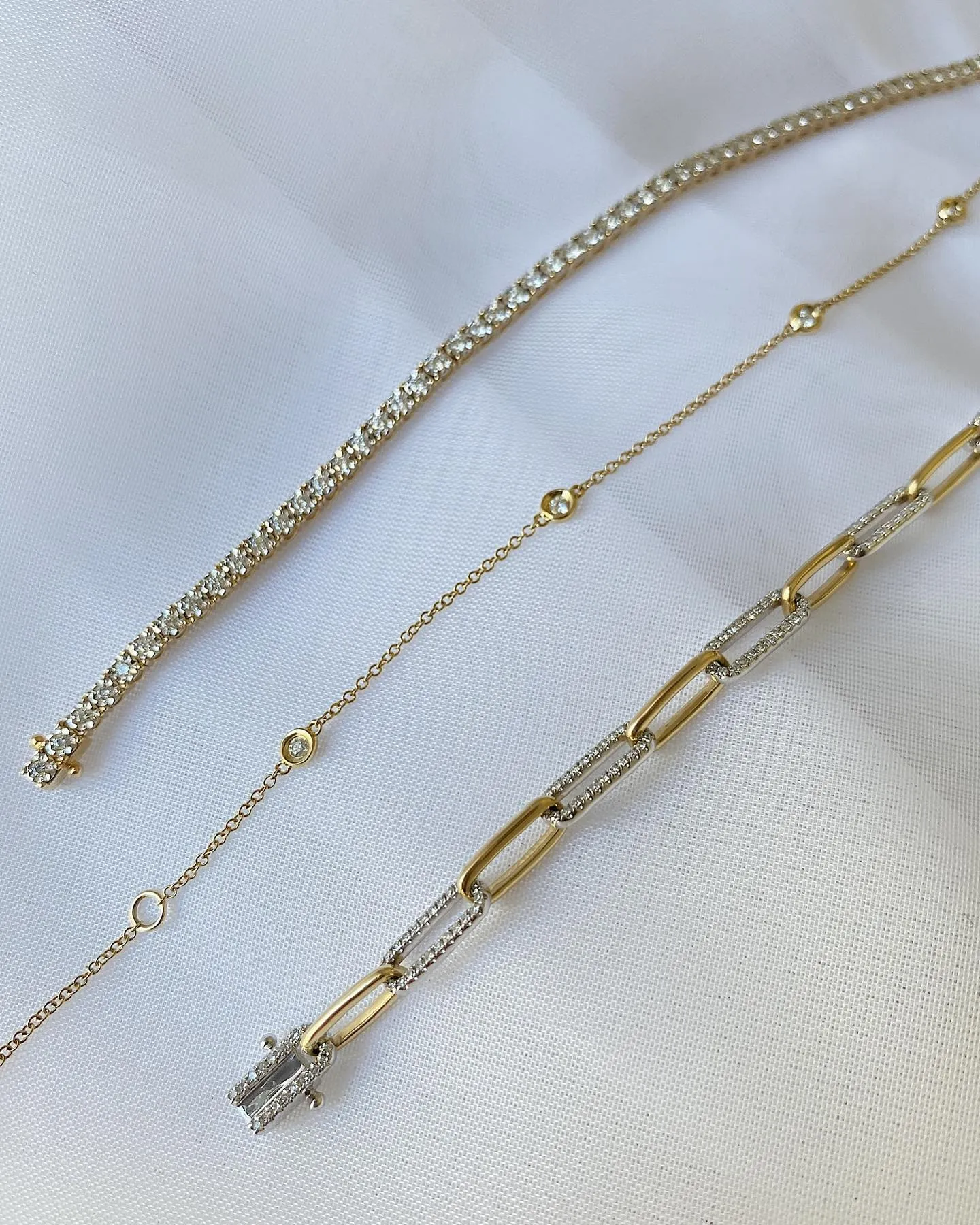 Contemporary Diamond Tennis Bracelet