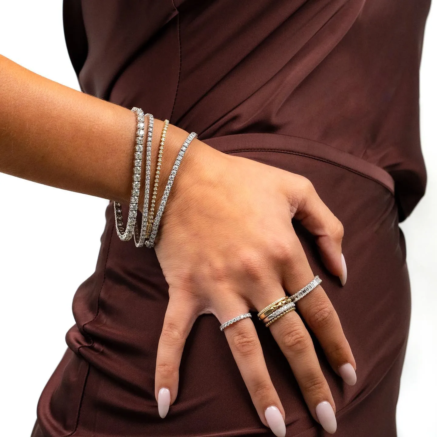 Contemporary Diamond Tennis Bracelet
