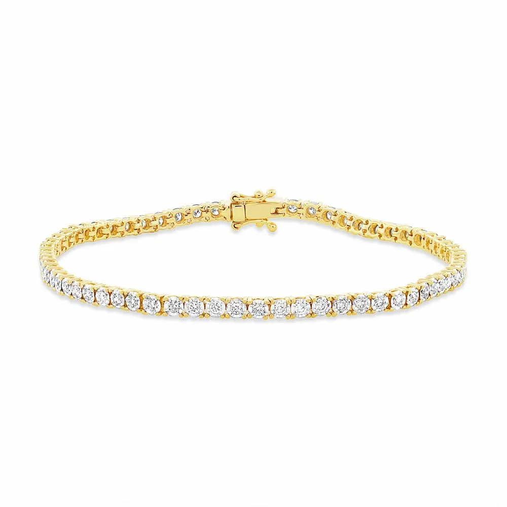 Contemporary Diamond Tennis Bracelet