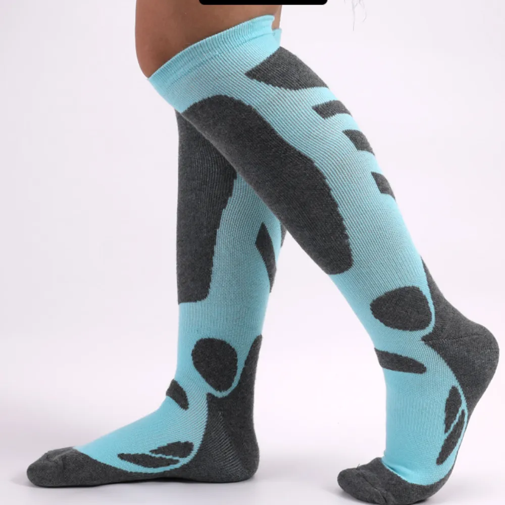 Contrasting Color Outdoor Ski Sock