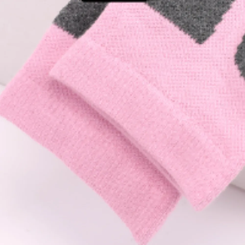 Contrasting Color Outdoor Ski Sock