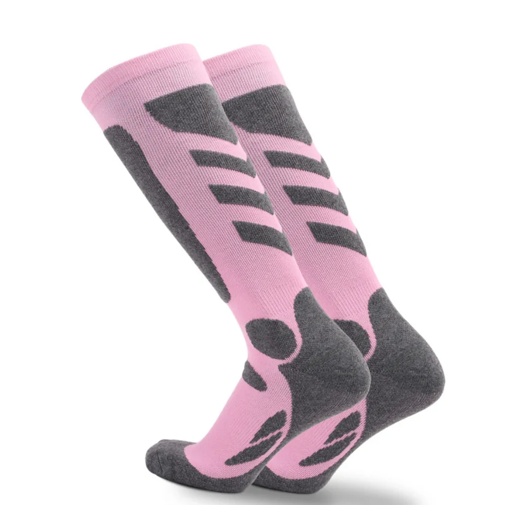Contrasting Color Outdoor Ski Sock