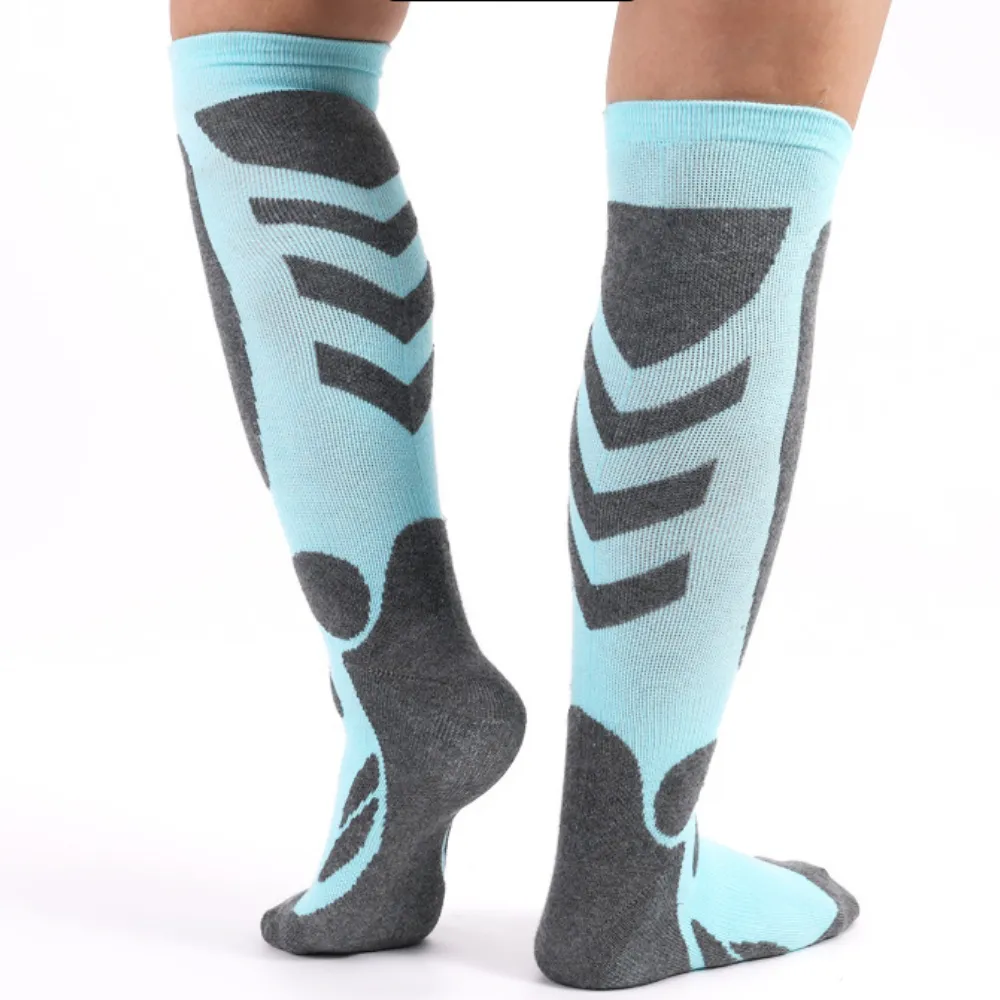 Contrasting Color Outdoor Ski Sock