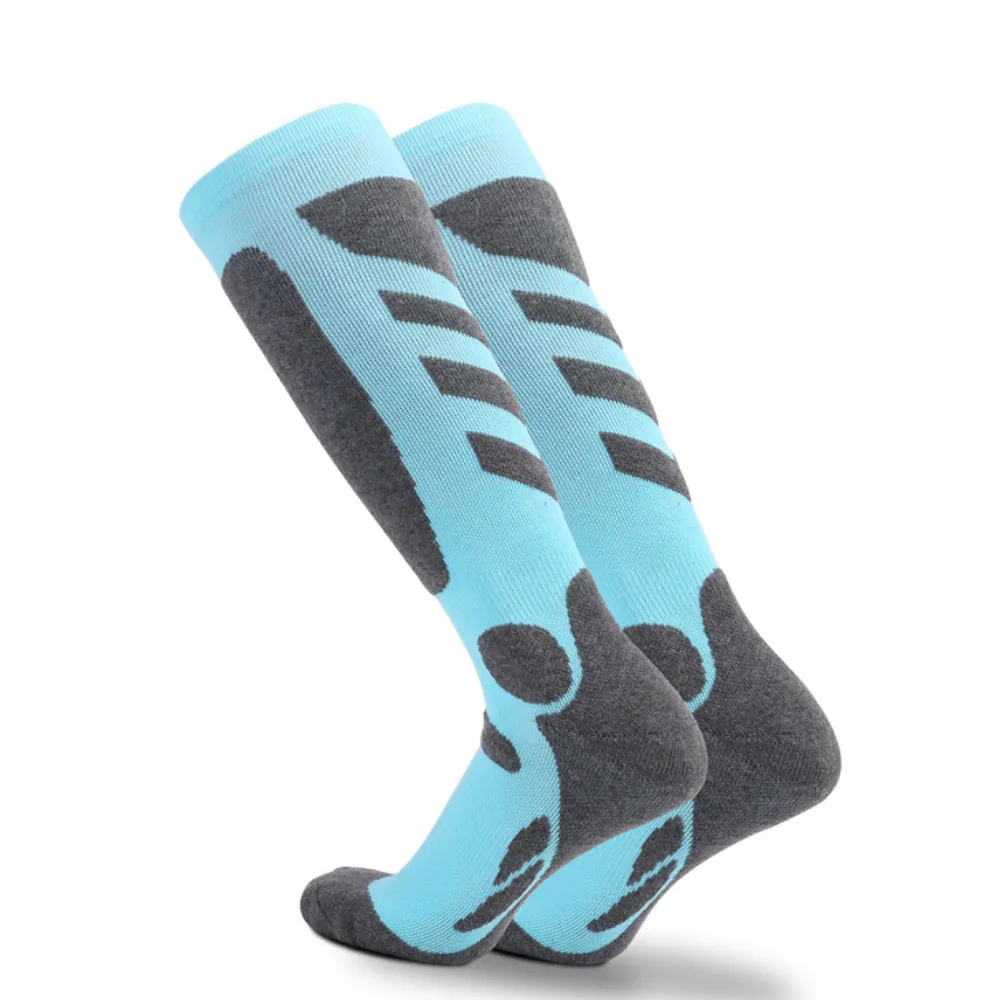 Contrasting Color Outdoor Ski Sock