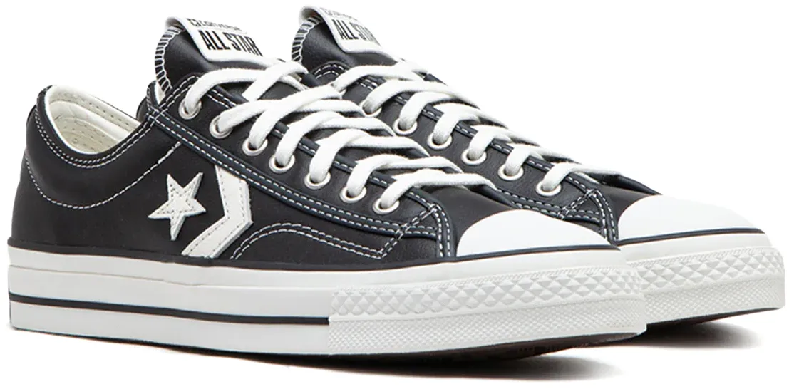 Converse Star Player 76 Low Top Black Leather