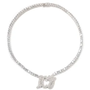 Custom CZ Diamond Tennis Name Necklace