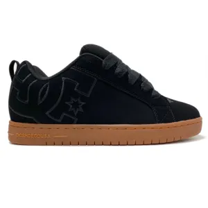 DC SHOES COURT GRAFFIK BLACK GUM TRAINERS
