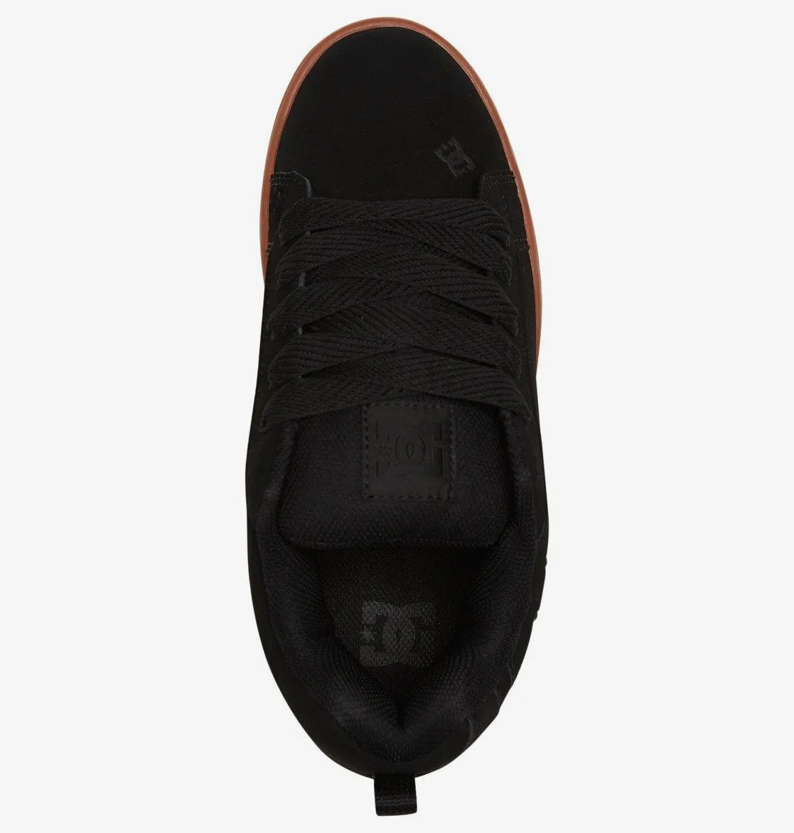 DC SHOES COURT GRAFFIK BLACK GUM TRAINERS