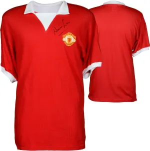 Denis Law Signed Autographed Manchester United Soccer Jersey (Fanatics COA)