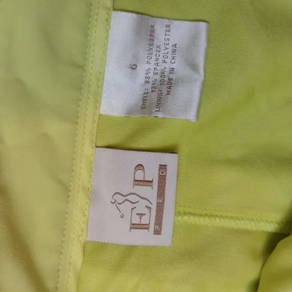 EP pro neon yellow tennis skort size 6