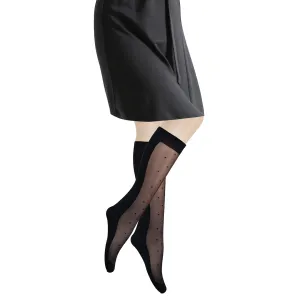 Fashion Bold Style, Ultra Sheer 20 Den Patterned KneeHigh