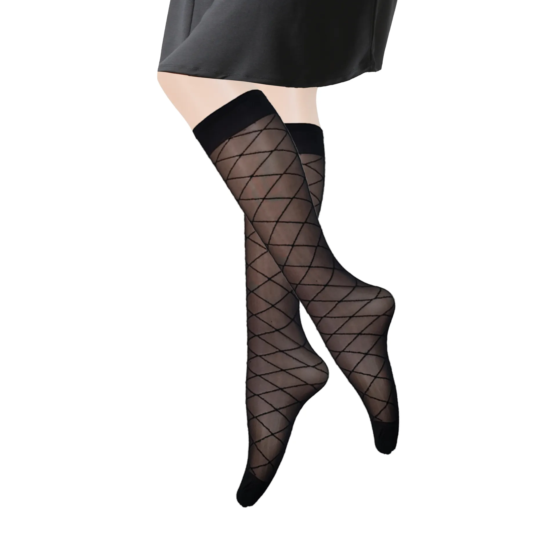 Fashion net Style, Ultra Sheer 20 Den Patterned KneeHigh