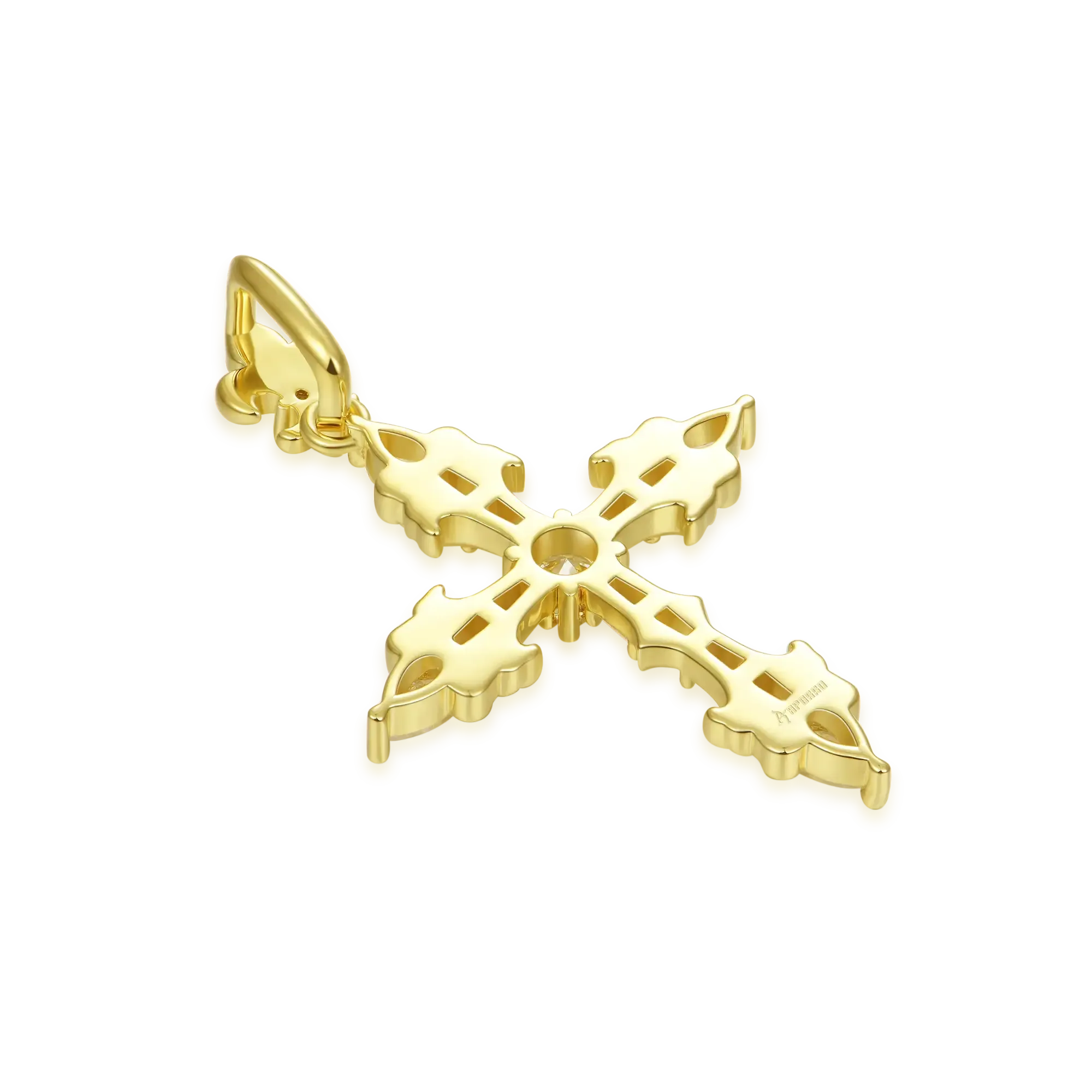 Fleur De Lis Cross Pendant   Tennis Chain Gift Set