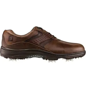 FOOTJOY Contour Series Brown Leather Golf Shoes with Spikes Size 10W 10 54193
