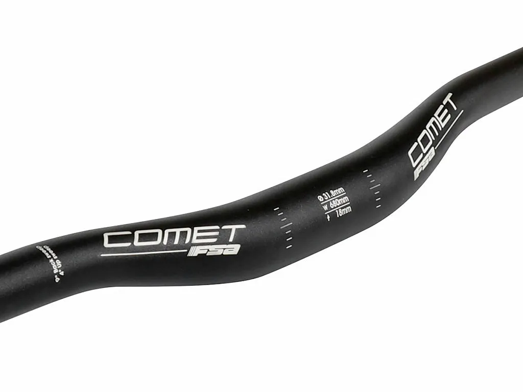 FSA Comet Riset Bars - 680 width - 31.8mm - 18mm Rise - Black