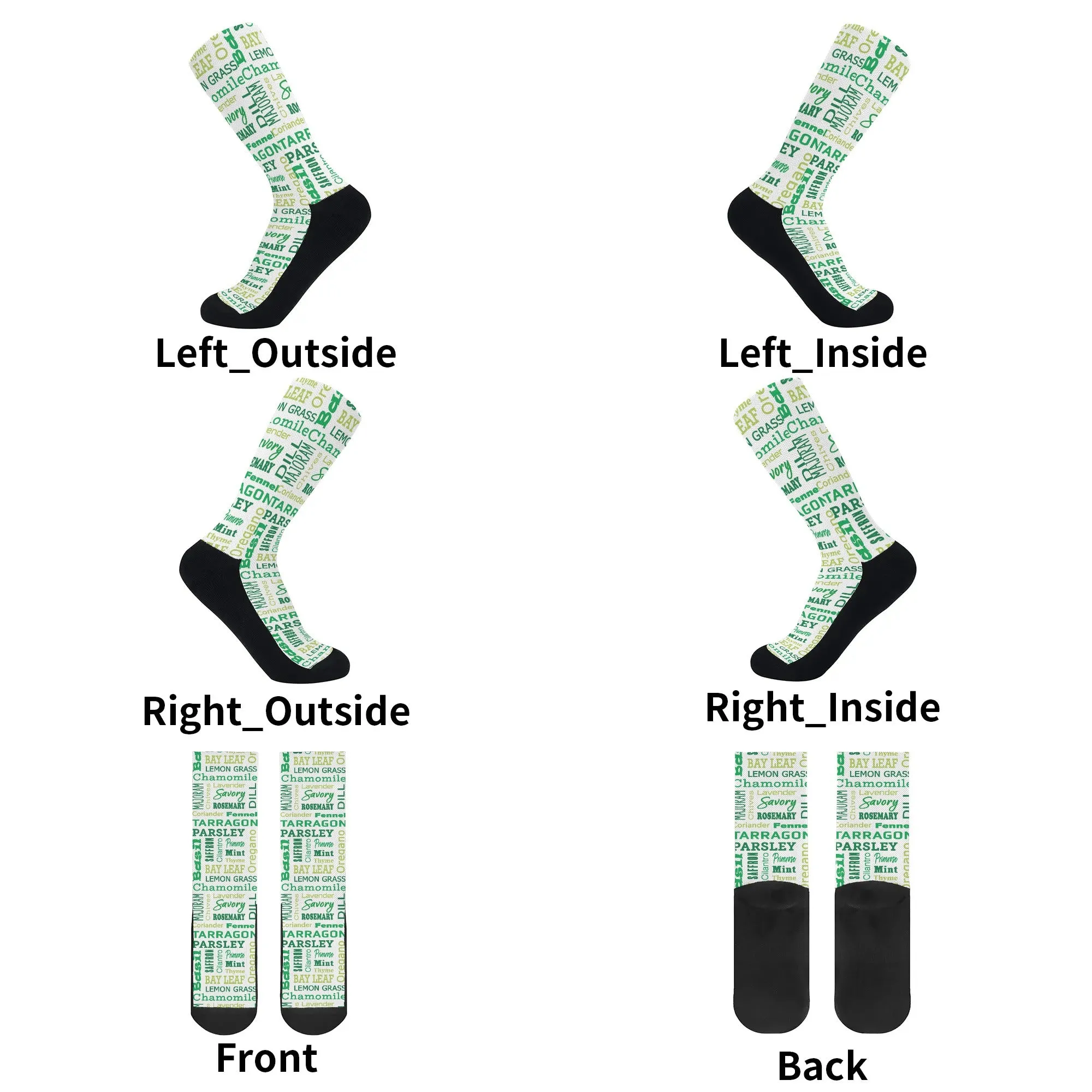 Garden Fresh Socks: Herbs