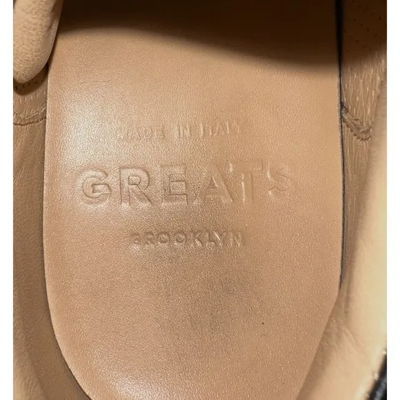 Greats Brooklyn Royale Sneakers Shoes US Womens 7 / EU 37 Black Leather Lace Up