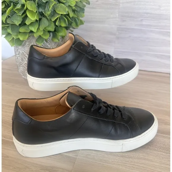 Greats Brooklyn Royale Sneakers Shoes US Womens 7 / EU 37 Black Leather Lace Up