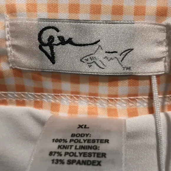 Greg Norman Play Dry Gingham Golf Skort Orange