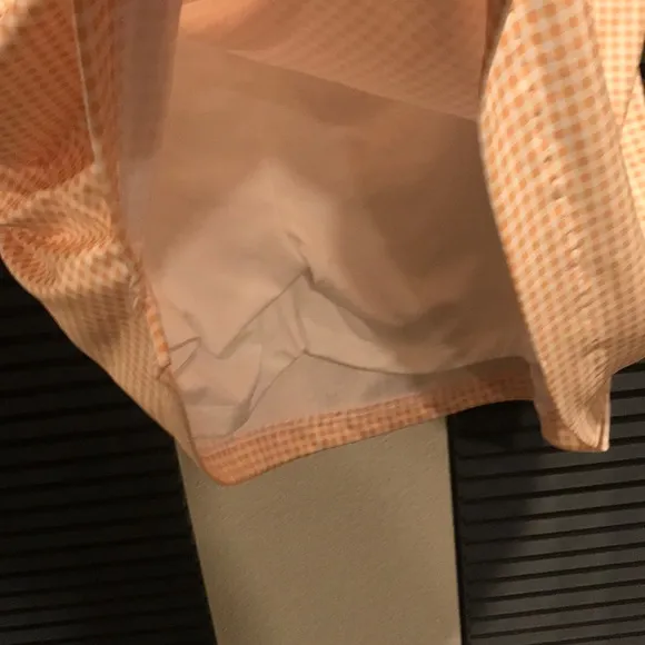 Greg Norman Play Dry Gingham Golf Skort Orange