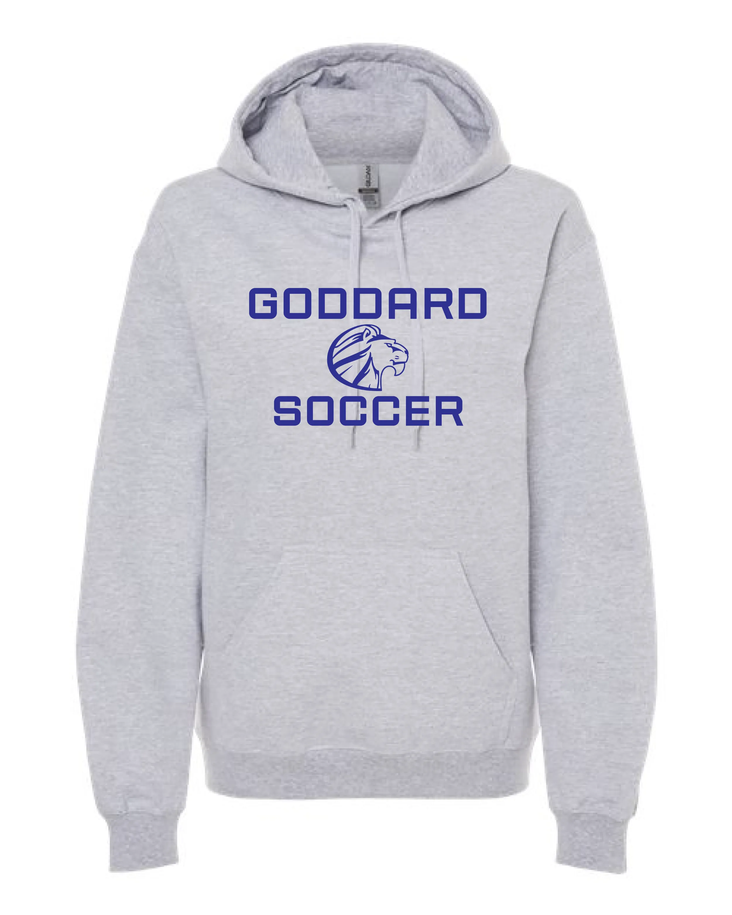 Grey Soccer Hoodie with Lion Head