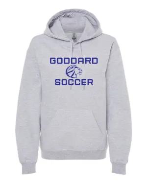 Grey Soccer Hoodie with Lion Head