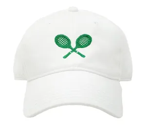 Harding Lane Tennis Racquets on White Kids Hat