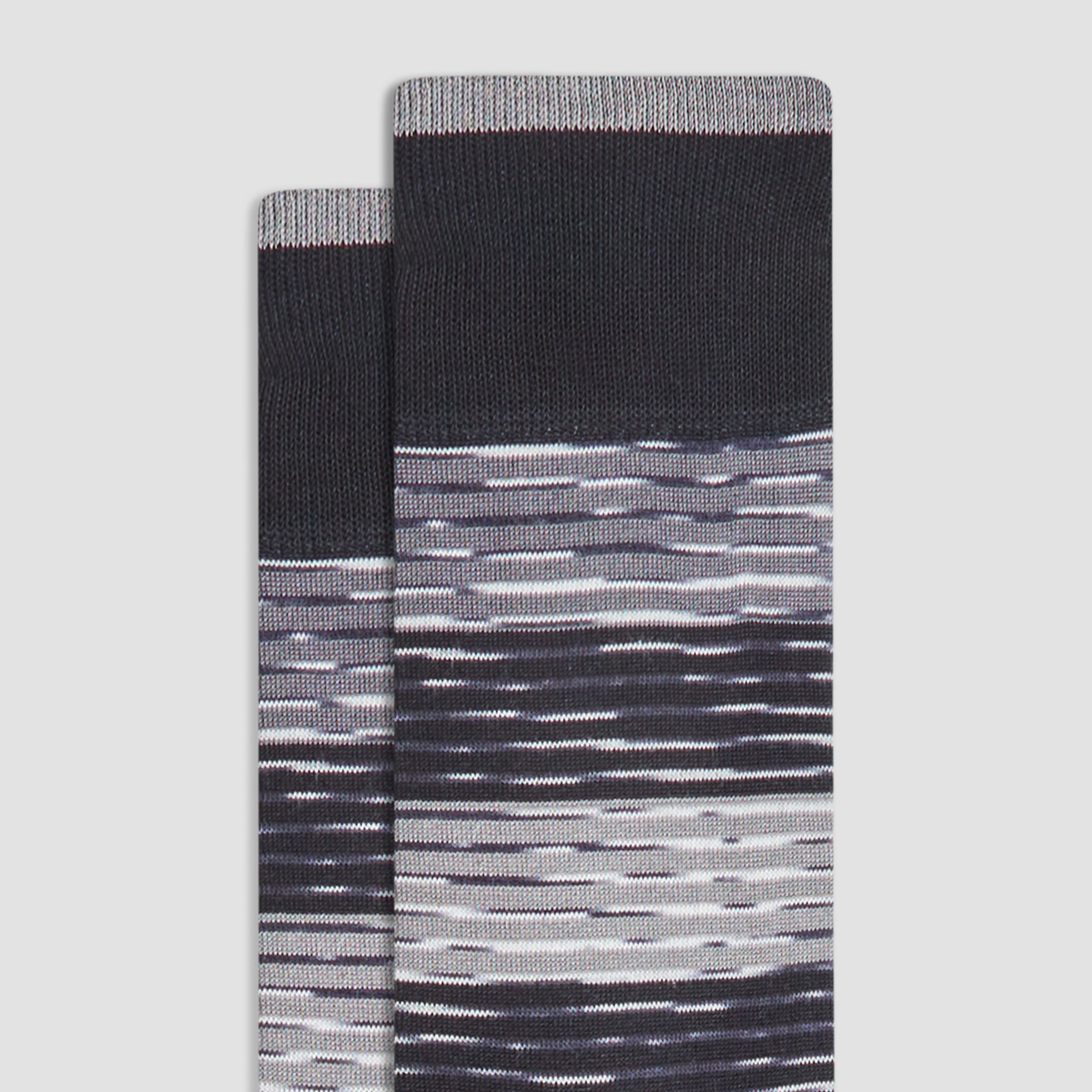 Heather Striped Mid-Calf Socks