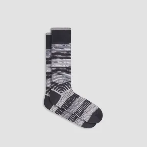 Heather Striped Mid-Calf Socks