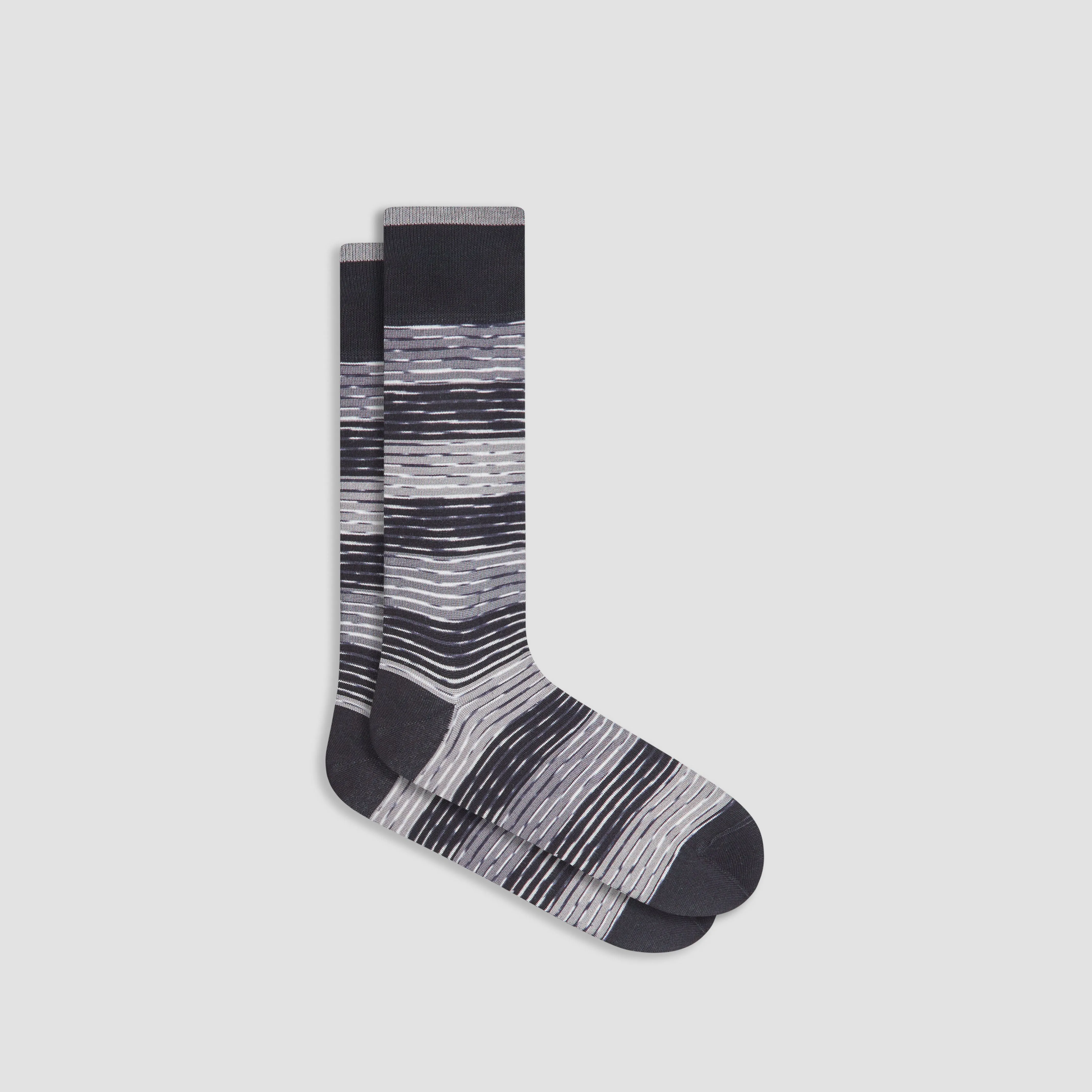 Heather Striped Mid-Calf Socks