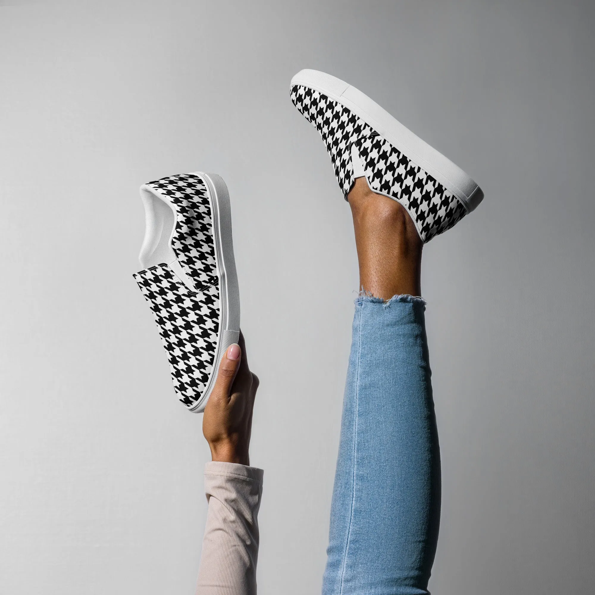 Heritage Houndstooth Vibe Slip-On Canvas Shoes