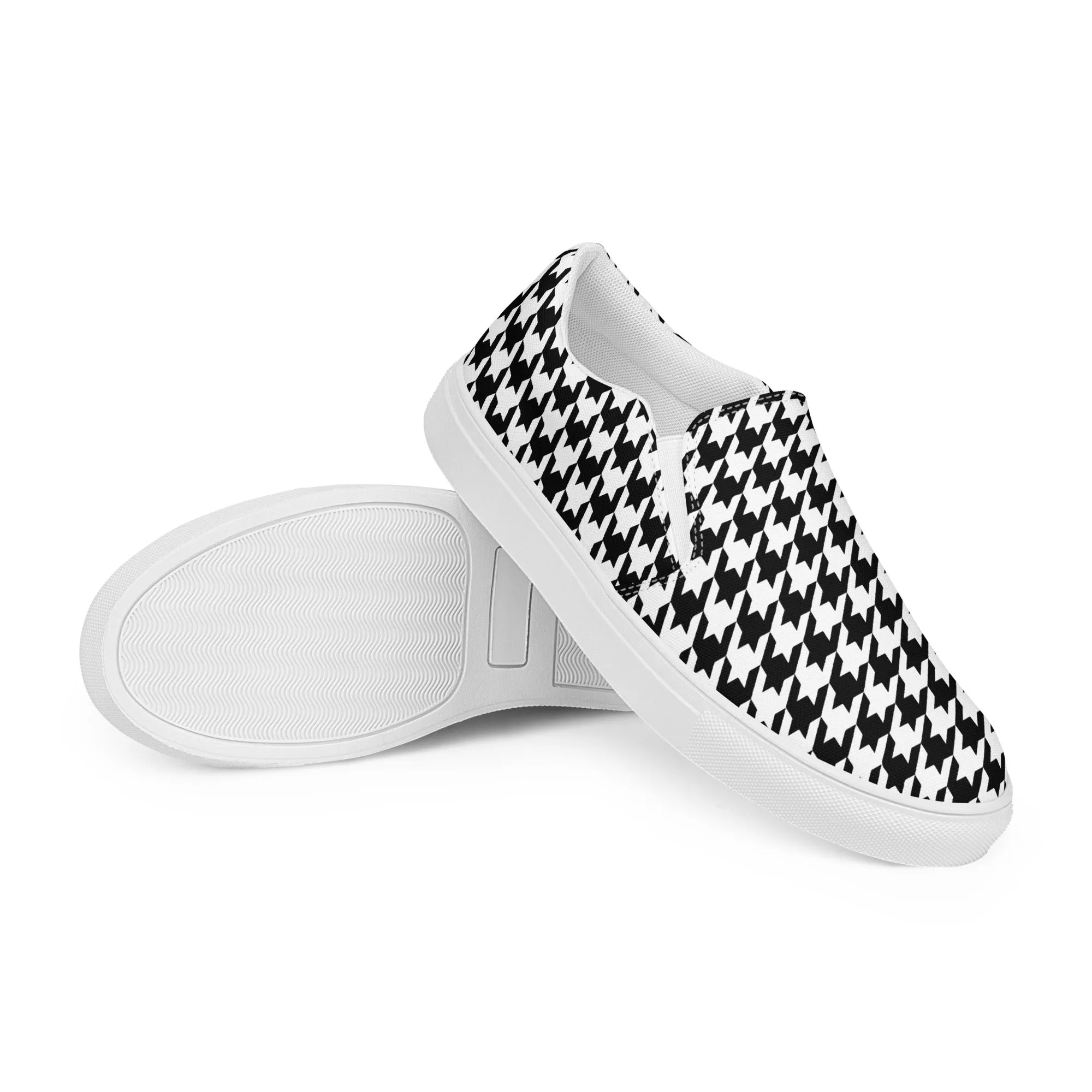 Heritage Houndstooth Vibe Slip-On Canvas Shoes