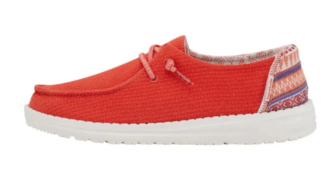 Hey Dude Girls Wendy Youth Aztec Red Shoes