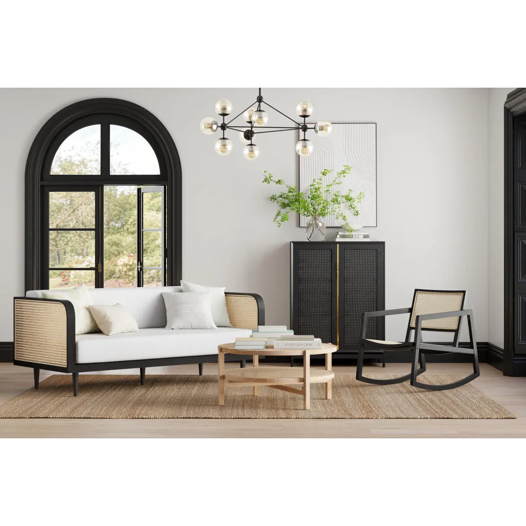 IzabellaI Solid Wood Coffee Table with Storage Sand & Stable™ Table Base Color: Natural