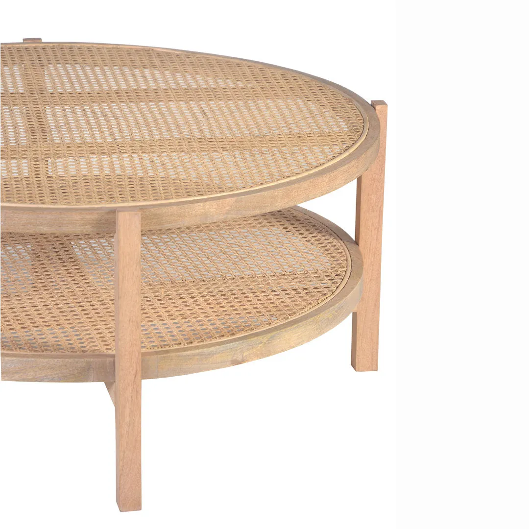 IzabellaI Solid Wood Coffee Table with Storage Sand & Stable™ Table Base Color: Natural