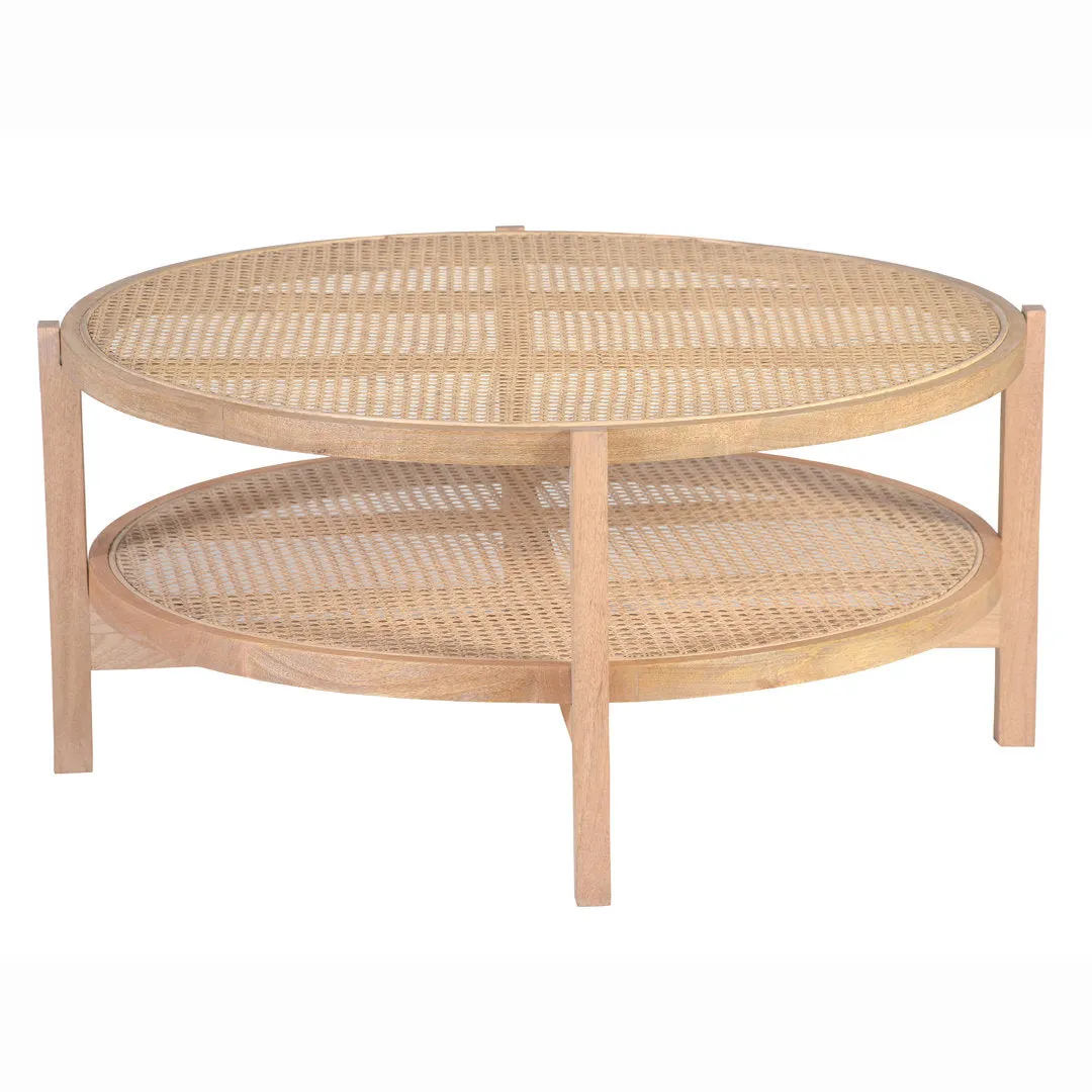 IzabellaI Solid Wood Coffee Table with Storage Sand & Stable™ Table Base Color: Natural