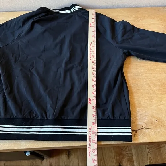 J MCLAUGHLIN ELETTRA FULL ZIP JACKET NYLON BLEND VARSITY STRIPES ATHLETIC M