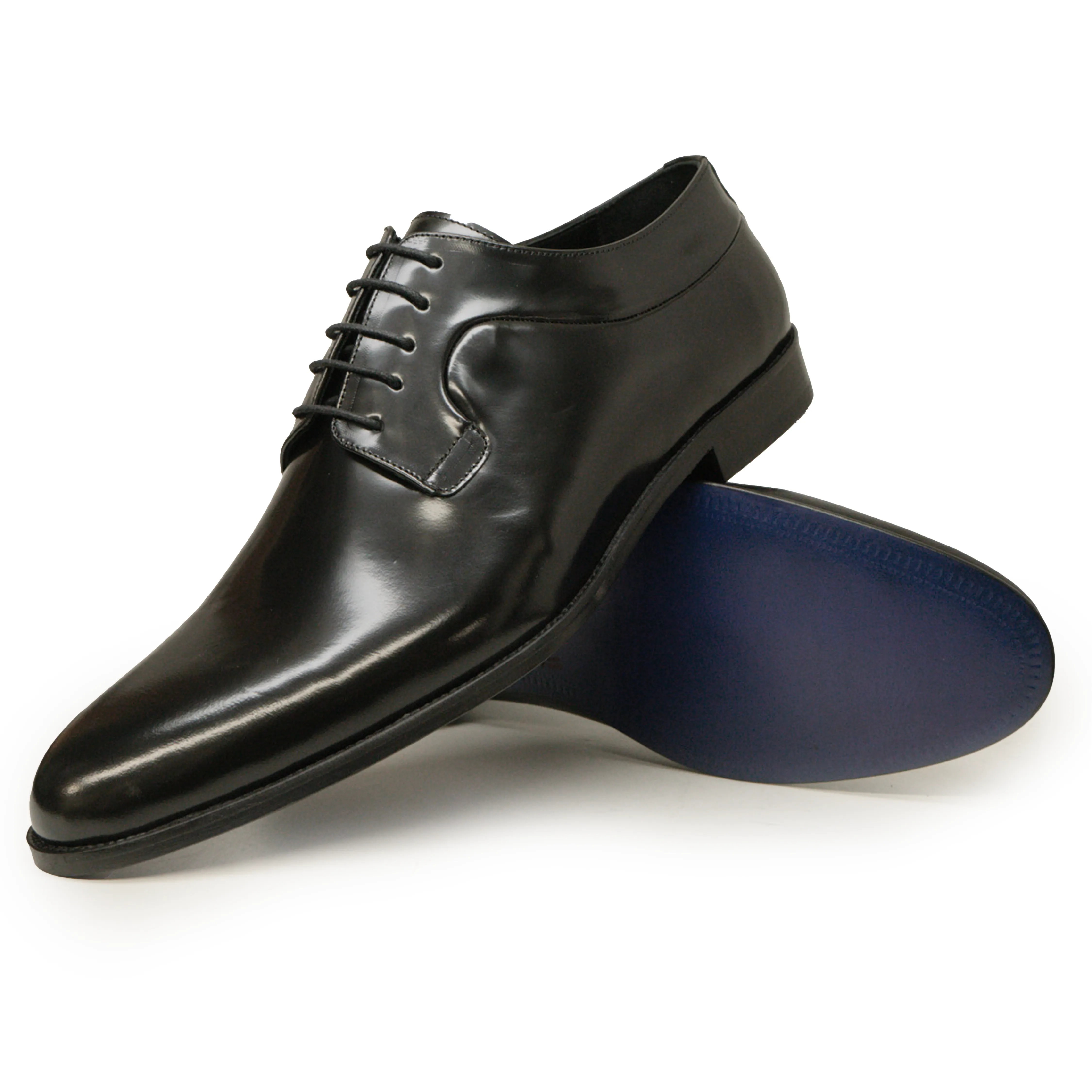 Kashani Black Calfskin Whole Cut Oxford Dress Shoes
