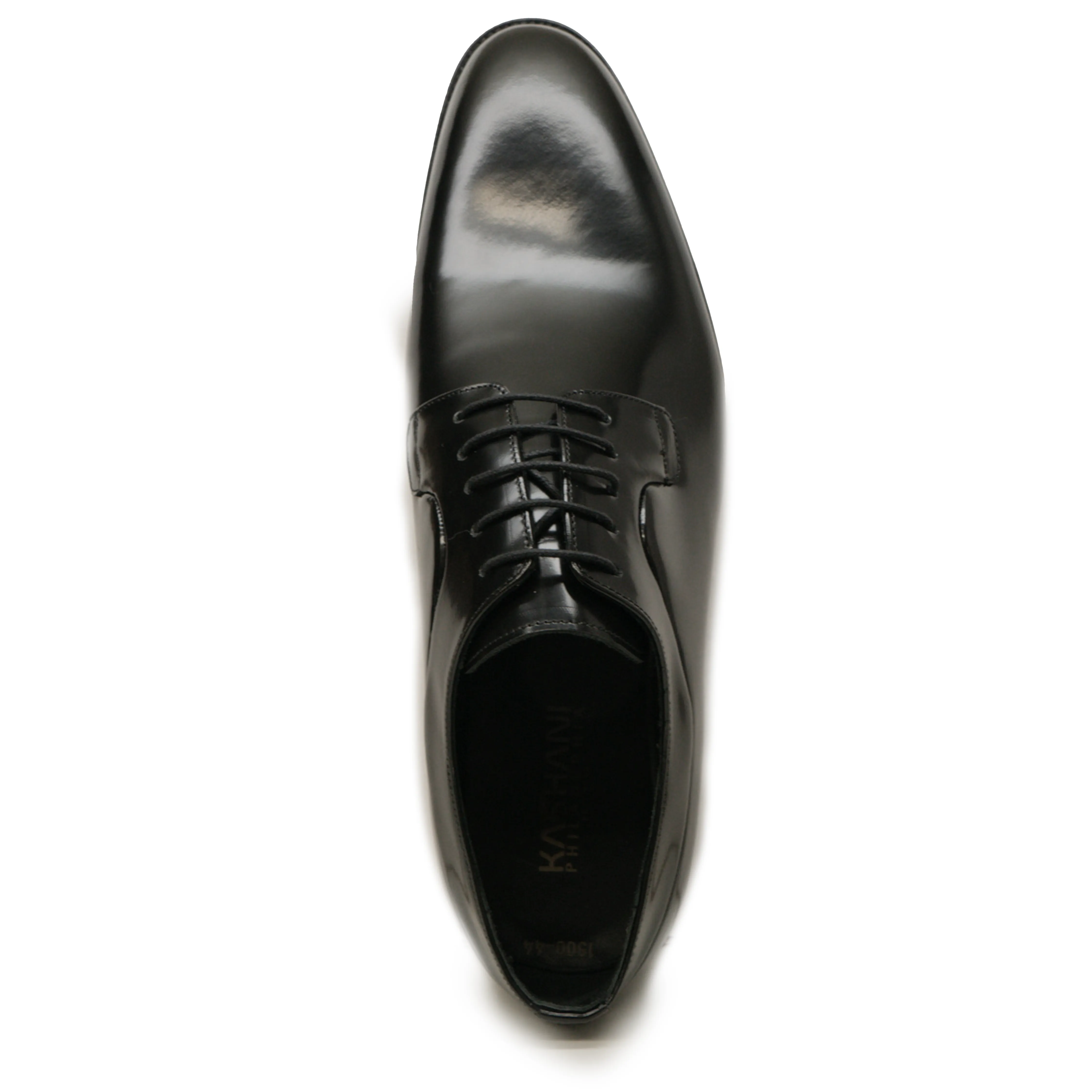 Kashani Black Calfskin Whole Cut Oxford Dress Shoes