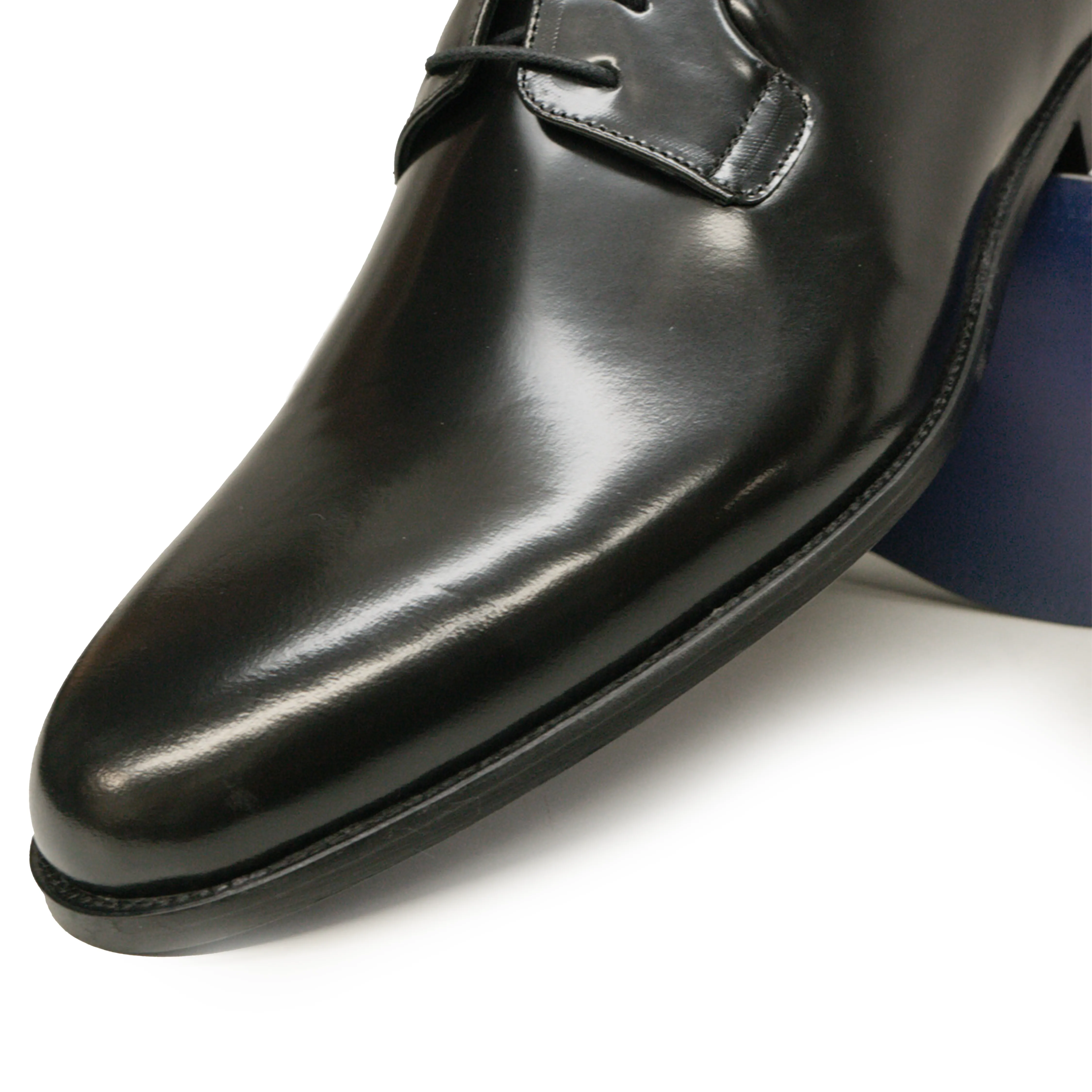 Kashani Black Calfskin Whole Cut Oxford Dress Shoes