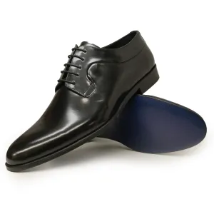 Kashani Black Calfskin Whole Cut Oxford Dress Shoes