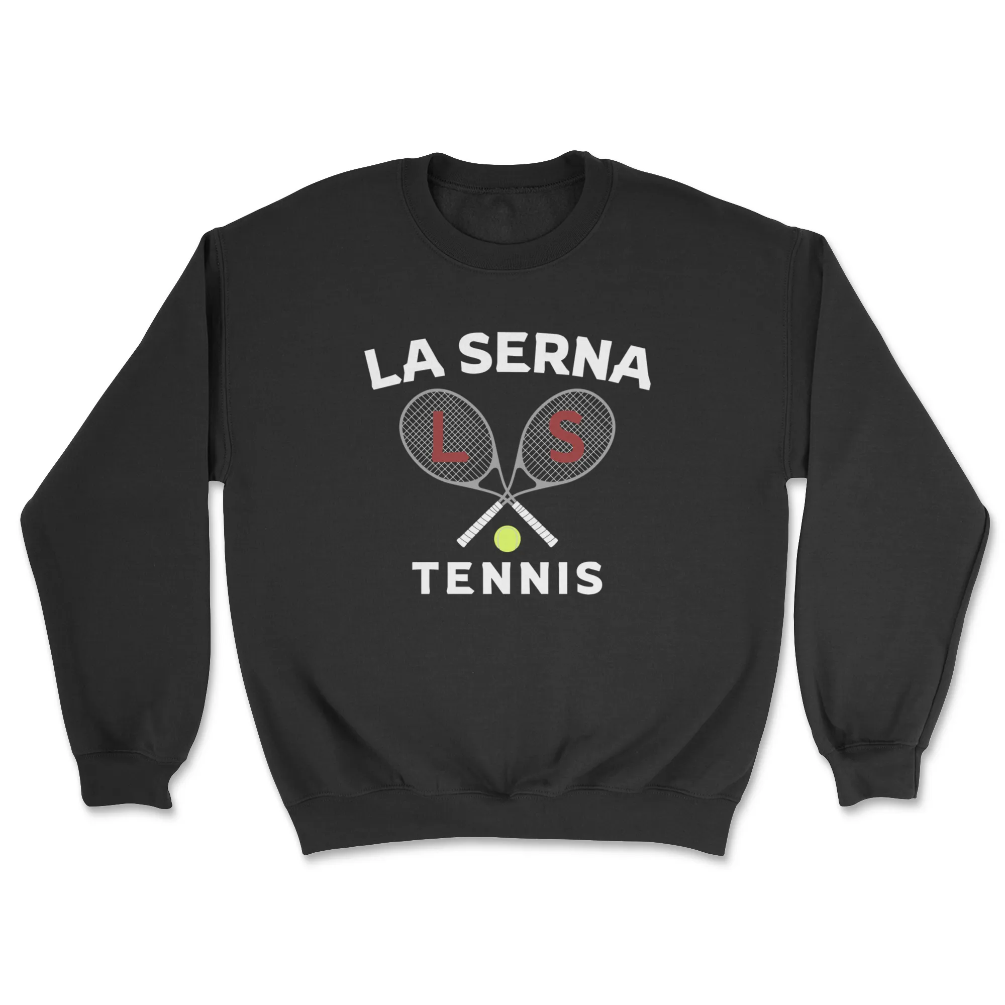 LA SERNA TENNIS BLACK CREWNECK SWEATSHIRT
