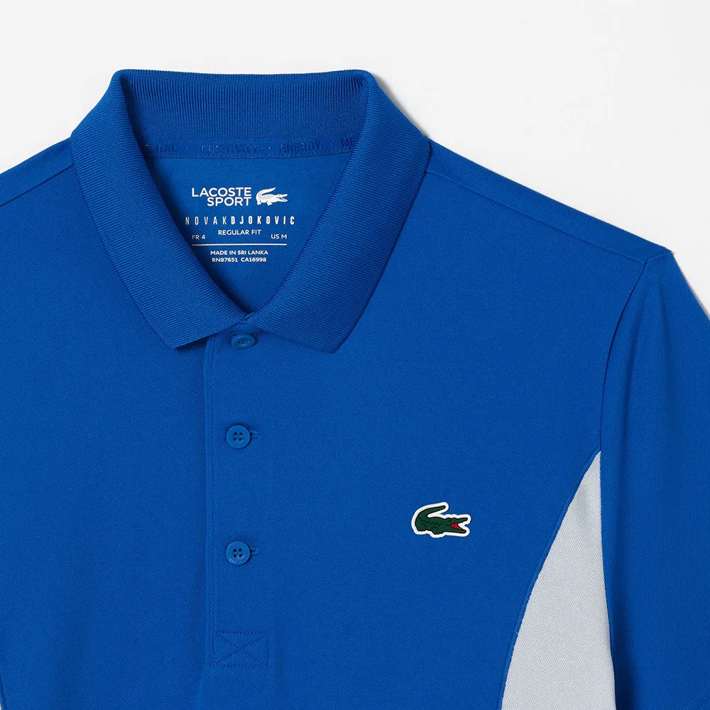 Lacoste Men's Regular Fit Jersey Novak Djokovic Tennis Polo (Blue)