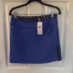 Lacoste Women's Tennis Sport Skirt Elastic Waistband Blue Size 4 NWT