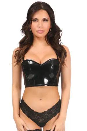 Lavish Black Patent Short Bustier
