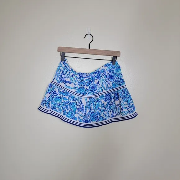 Lilly Pulitzer luxletic Dara shell me 13&quot; tennis skort blue size medium